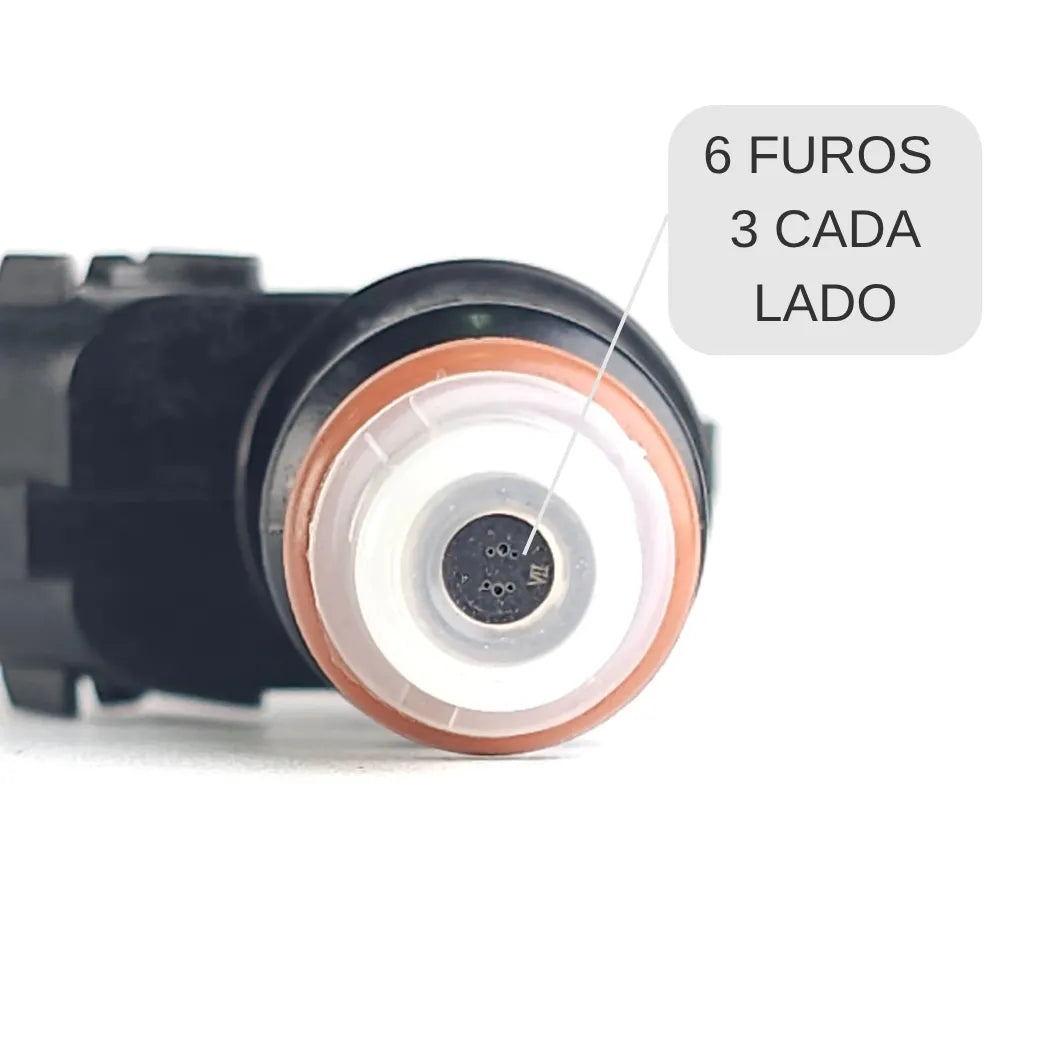 Bico Injetor Honda Fit 1.4 1.5 New Civic 1.8 2003 a 2008 Gasolina (6 Furos 3 cada lado)