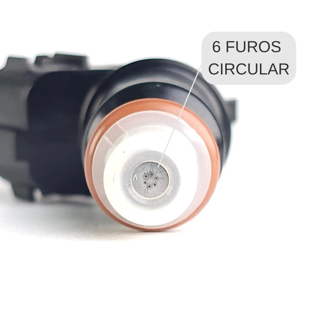 Bico Injetor Honda Fit 1.4 1.5 2003 a 2008 Gasolina (6 Furos Circular)