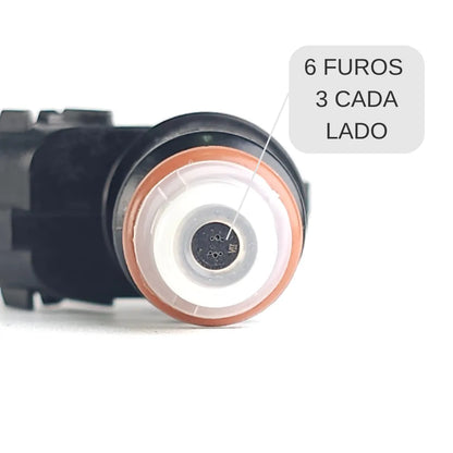 Bico Injetor Honda Fit 1.4 1.5 New Civic 1.8 2003 a 2008 Gasolina (6 Furos 3 cada lado)